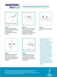 Specifieke informatie voor gebruik van Indermil flexifuze huidlijm dicht bij wonden dicht bij het oog. Lees de toepassingsbrochure

.